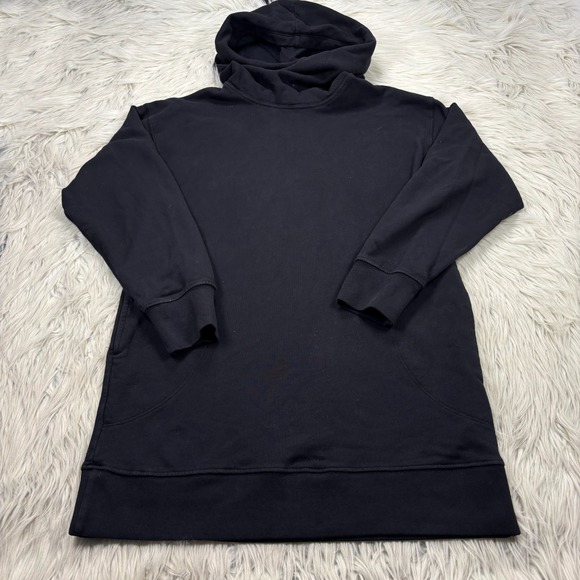 Velvet by Graham & Spencer Women's S Black Funnel Neck Hoodie Dress Punk Grunge